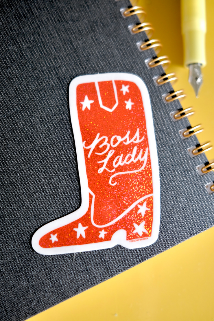 Boss Lady Boot Sticker
